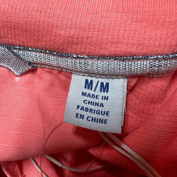 Tommy Bahama NWT Tobago Bay Half Zip Sweatshirt Peach Men's Size M Pima Cotton - Picture 3 of 10